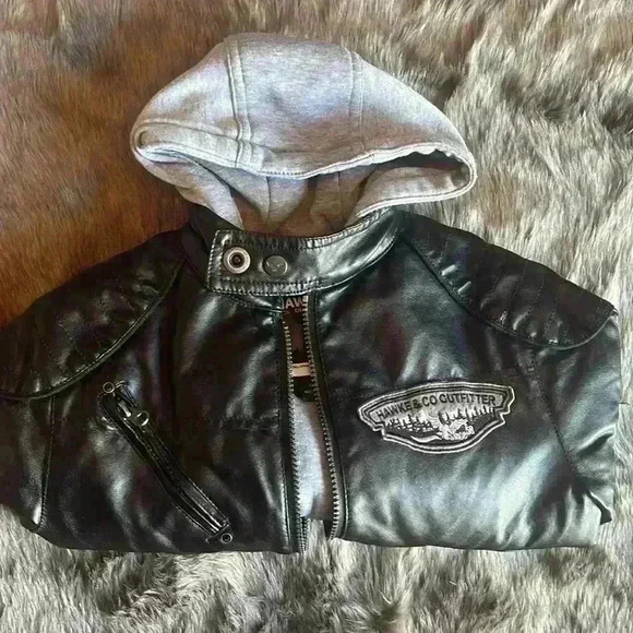 NWOT! Hawke & CO Outfitter Faux Leather Jacket 4T - Picture 10 of 11